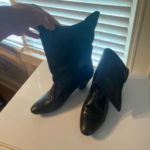 Black Leather Booties